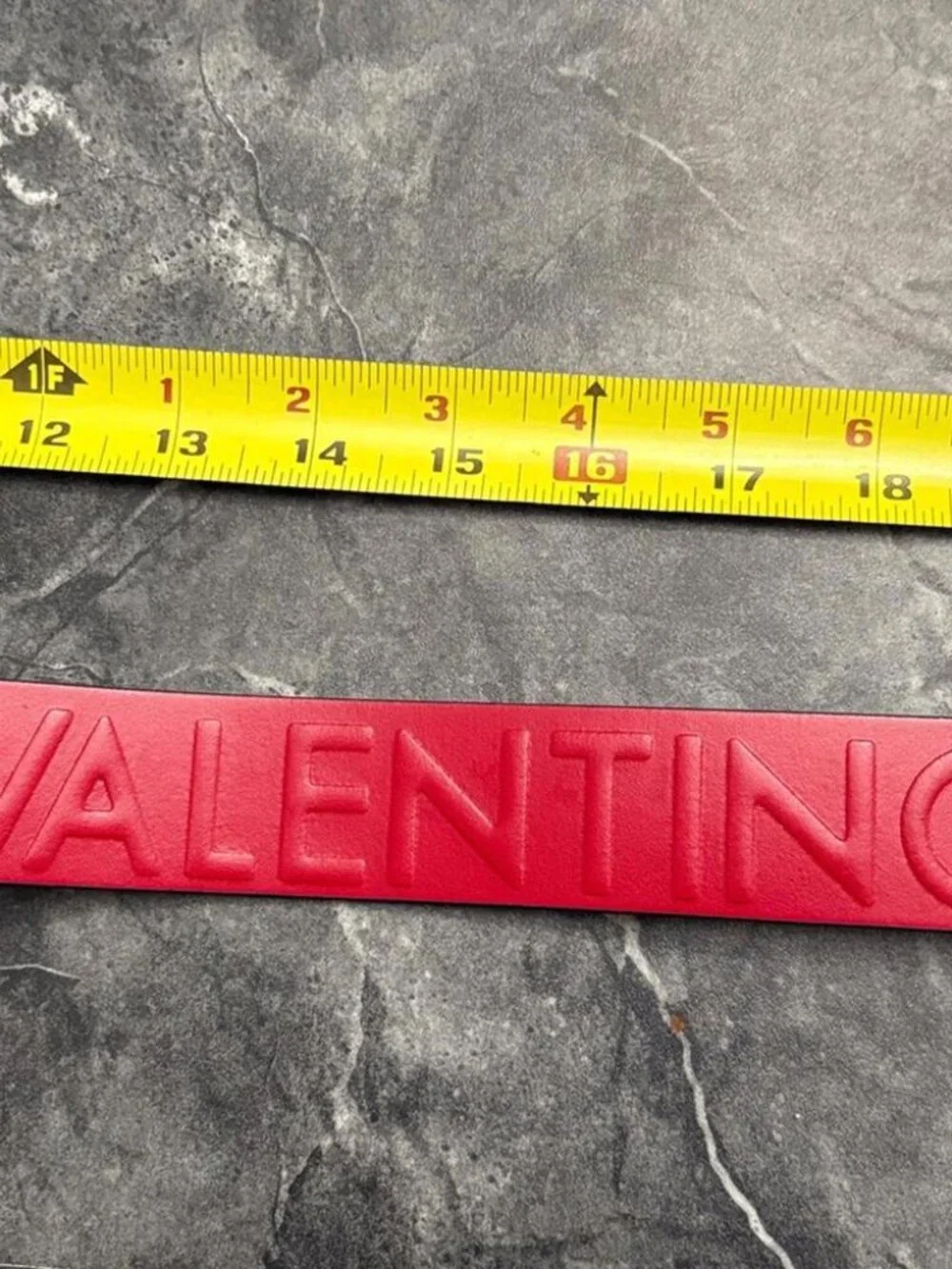 Mario Valentino Lipstick Red Belt Gold V Buckle Medium NEW     (Wider than Baby)